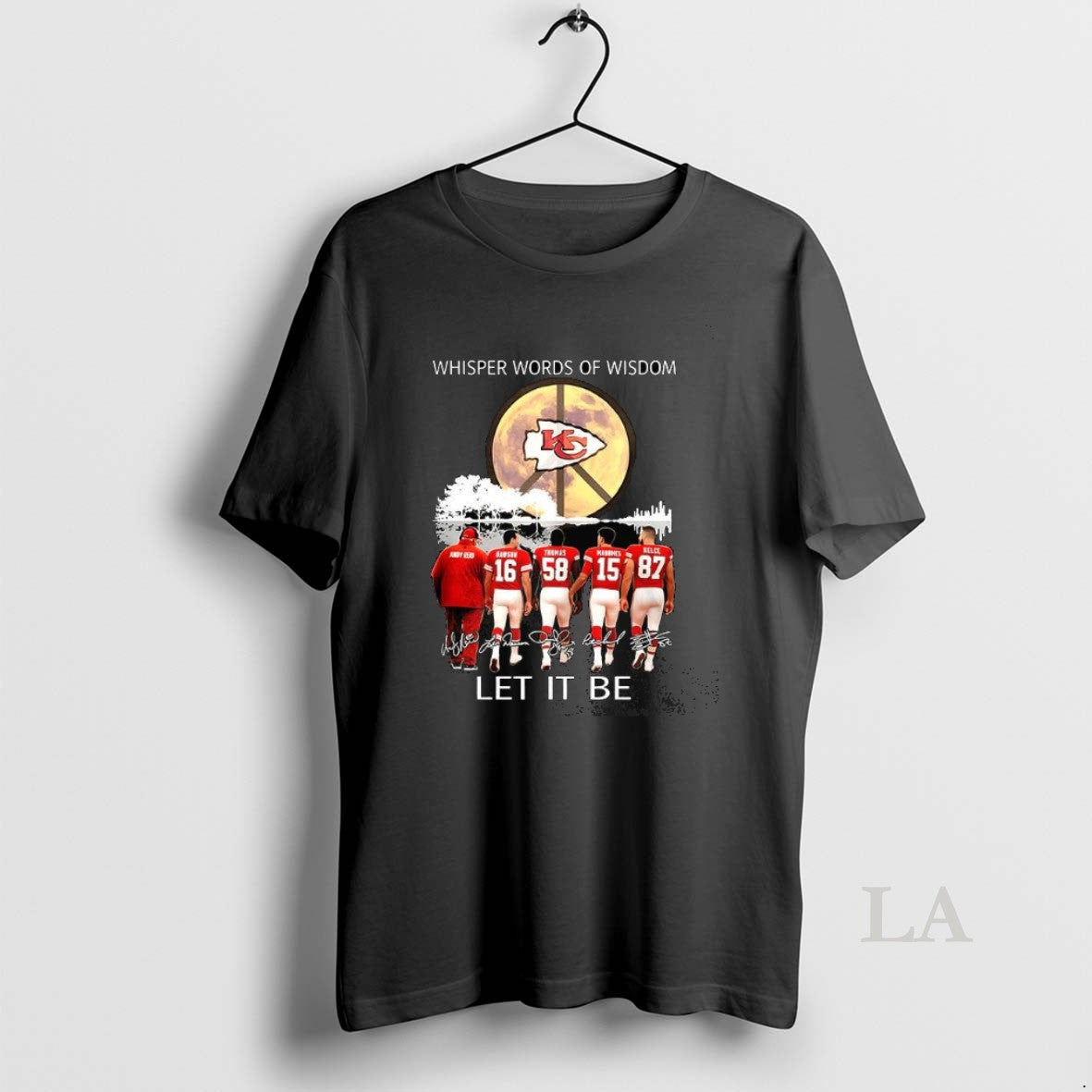 Original Kansas City Chiefs Whisper Words Of Wisdom Let It Be Player Signature Peace Symbol
