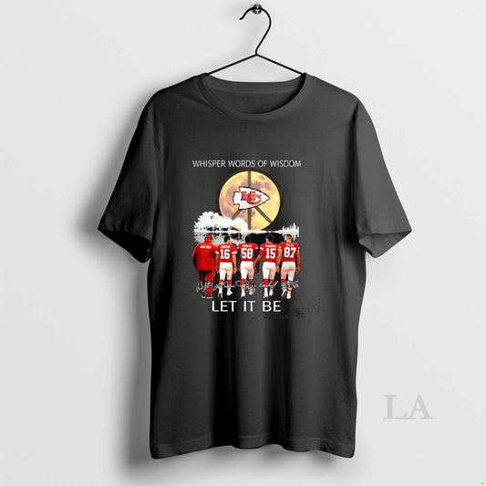 Original Kansas City Chiefs Whisper Words Of Wisdom Let It Be Player Signature Peace Symbol