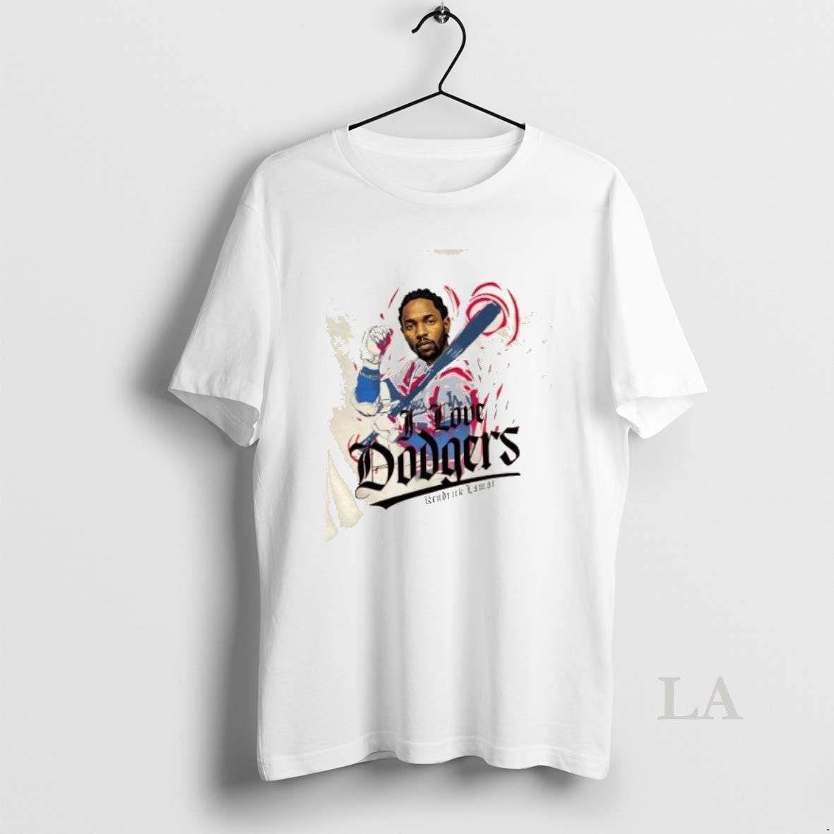 Original Kendrick Lamar I Love Los Angeles Dodgers Baseball