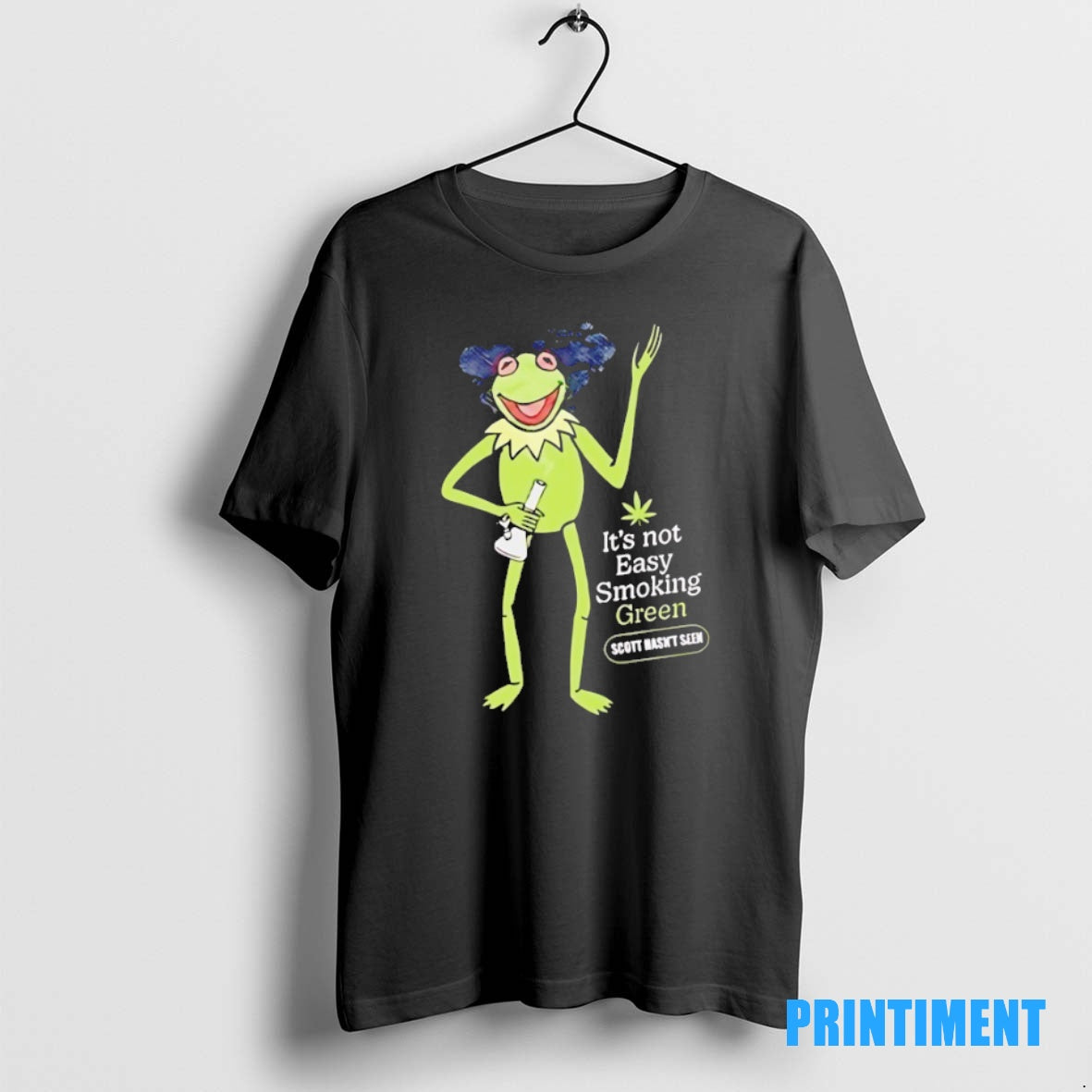Official Kermit The Frog Its Not Easy Smoking Green Tee Sweater