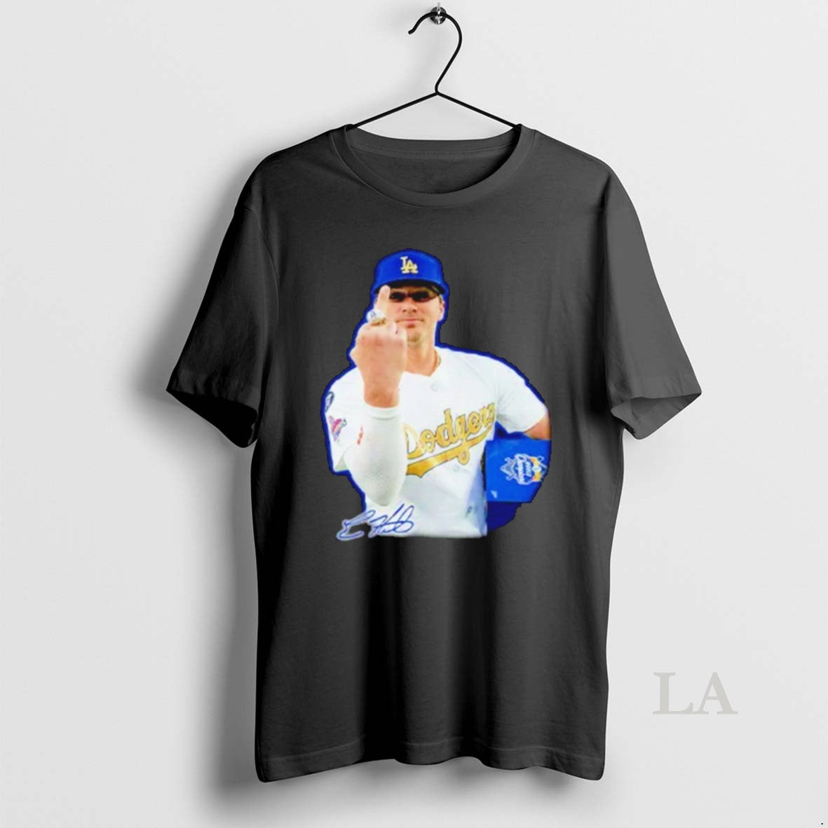 Original Kike Hernandez Los Angeles Dodgers Middle Finger