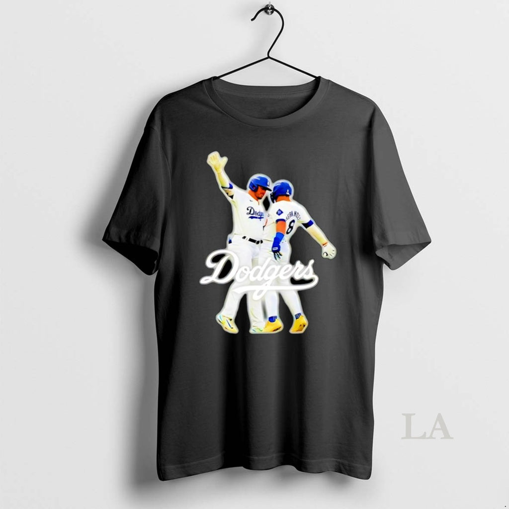 Original Kike Hernandez And Gavin Lux Crotch Bump Los Angeles Dodgers Logo
