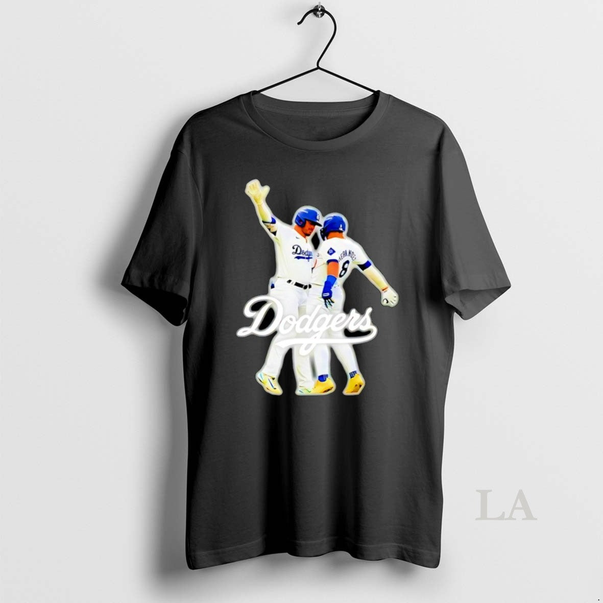 Original Kike Hernandez And Gavin Lux Crotch Bump Los Angeles Dodgers Logo