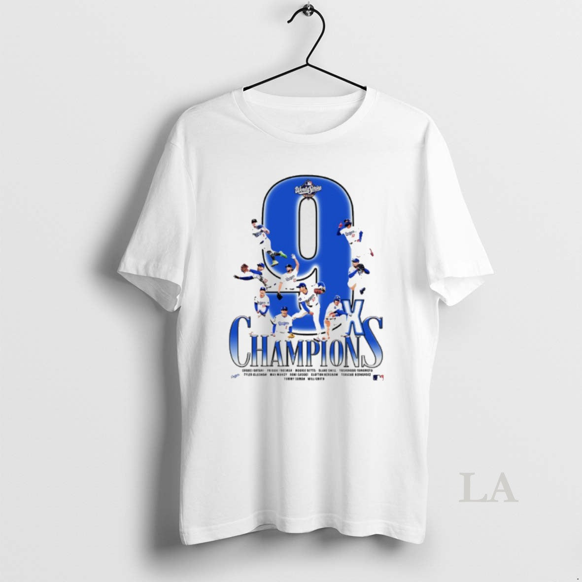 Original La Dodgers 2025 World Series Champions 9x Time Player Name