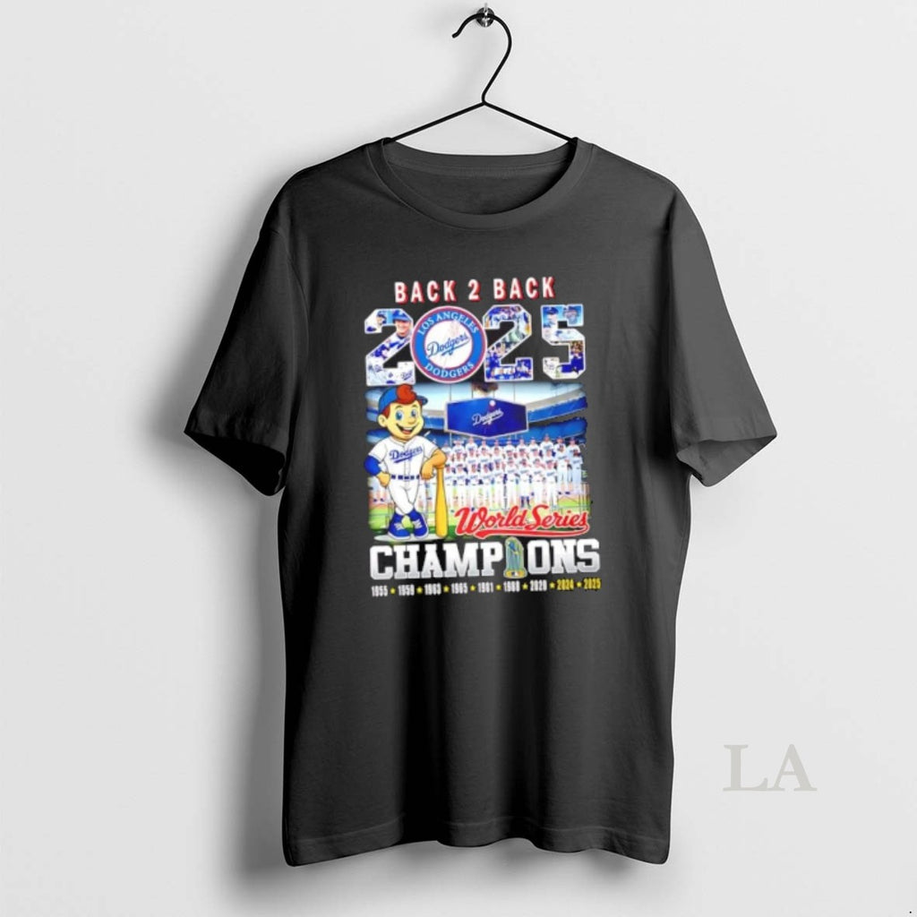 Original La Dodgers Back 2 Back 2025 World Series Champions 9 Time Mascot