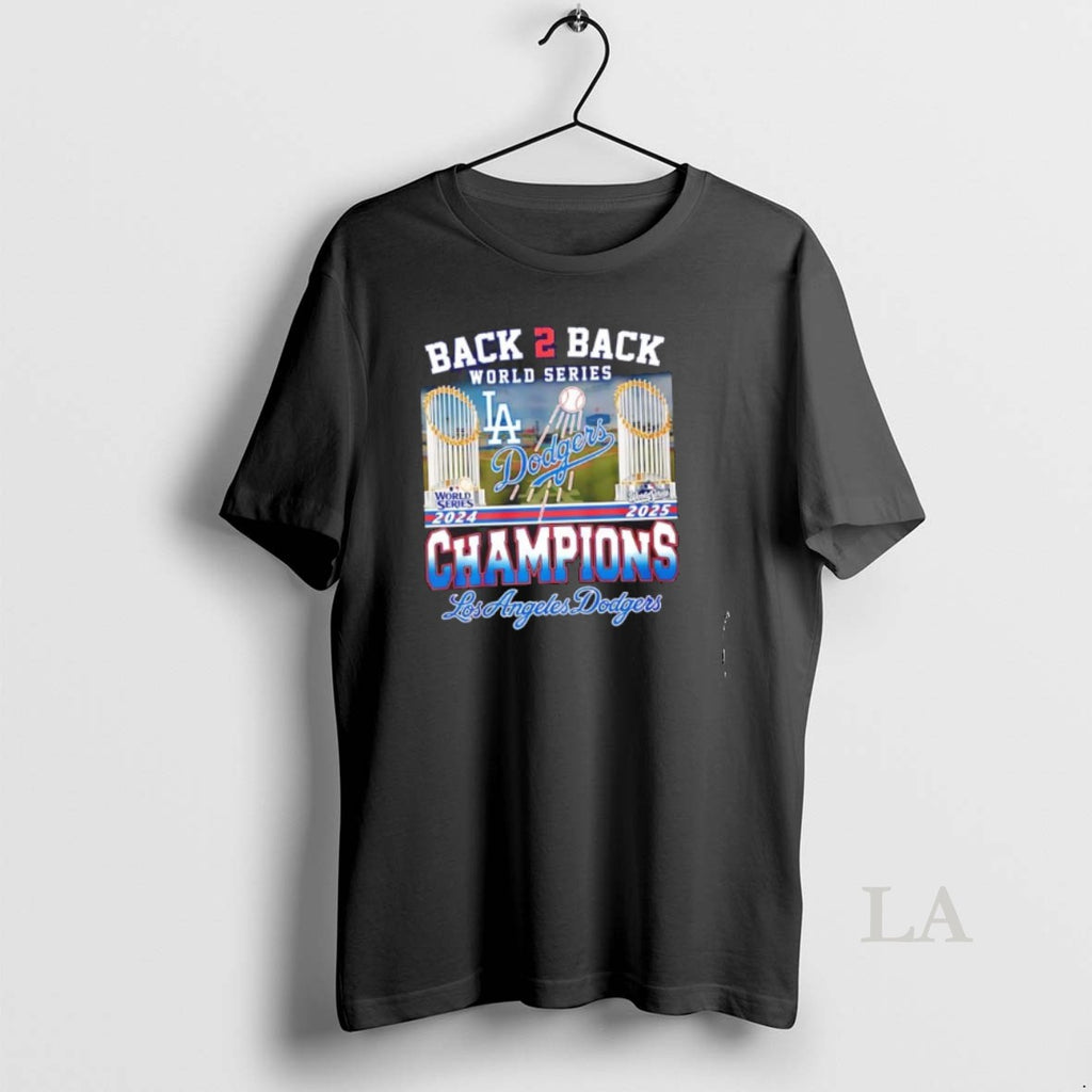Original La Dodgers Back To Back 2024 2025 World Series Champions Trophy