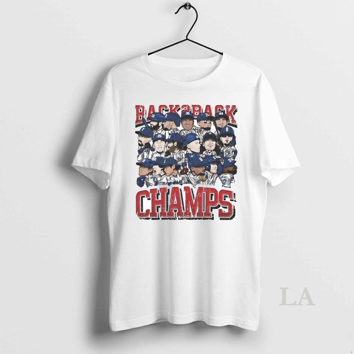 Original La Dodgers Back To Back Champs 2025 Caricature
