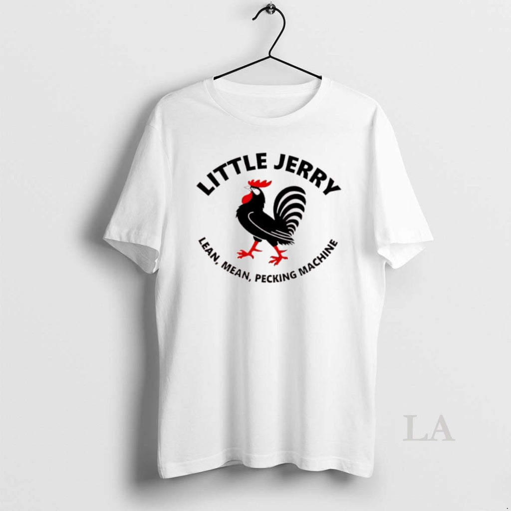 Original Little Jerry Lean Mean Pecking Machine Rooster Graphic