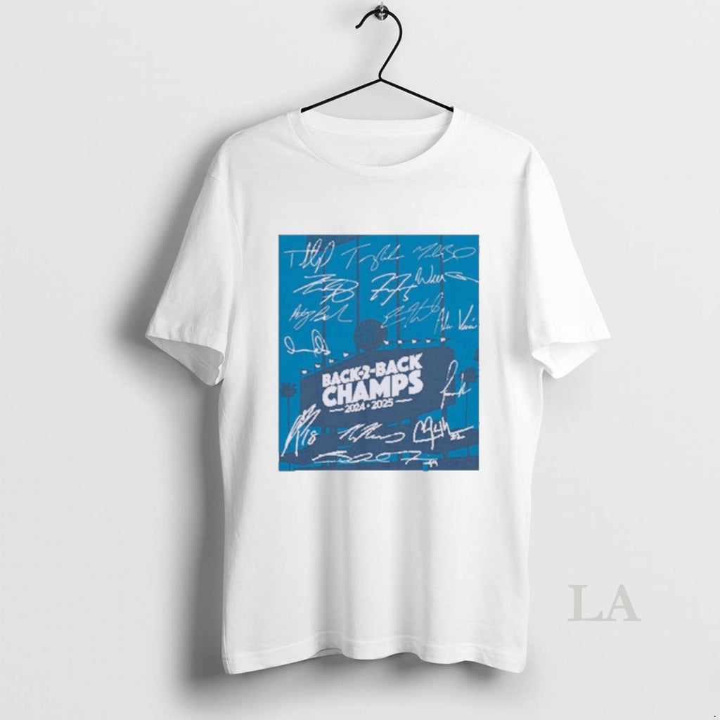 Original Los Angeles Baseball Back To Back Champs Signature Roster