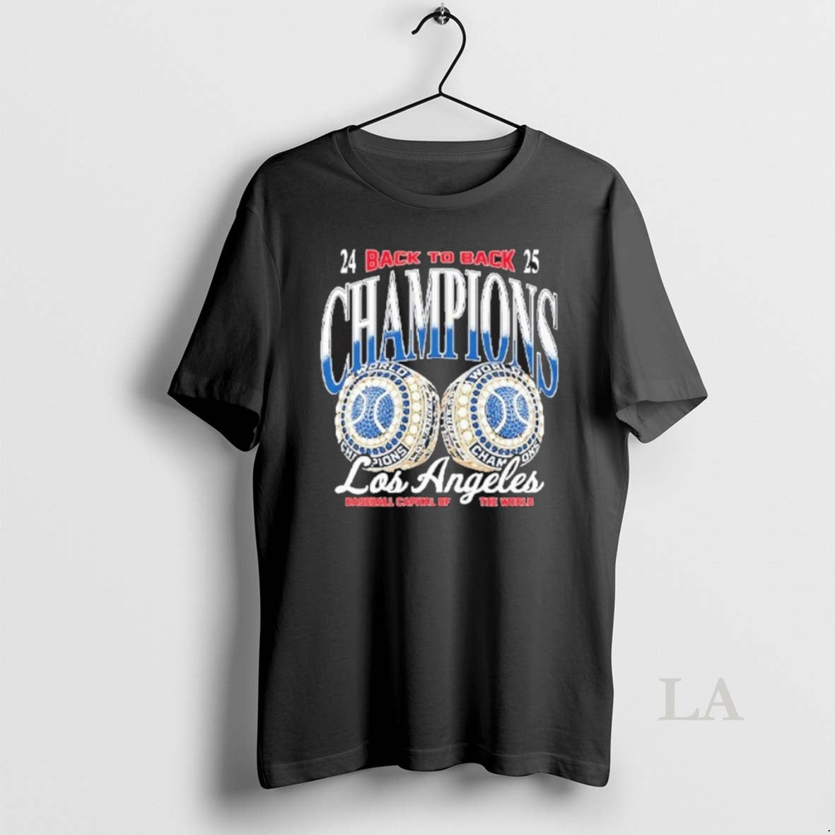 Original Los Angeles Baseball Capital Of The World Back To Back Champions