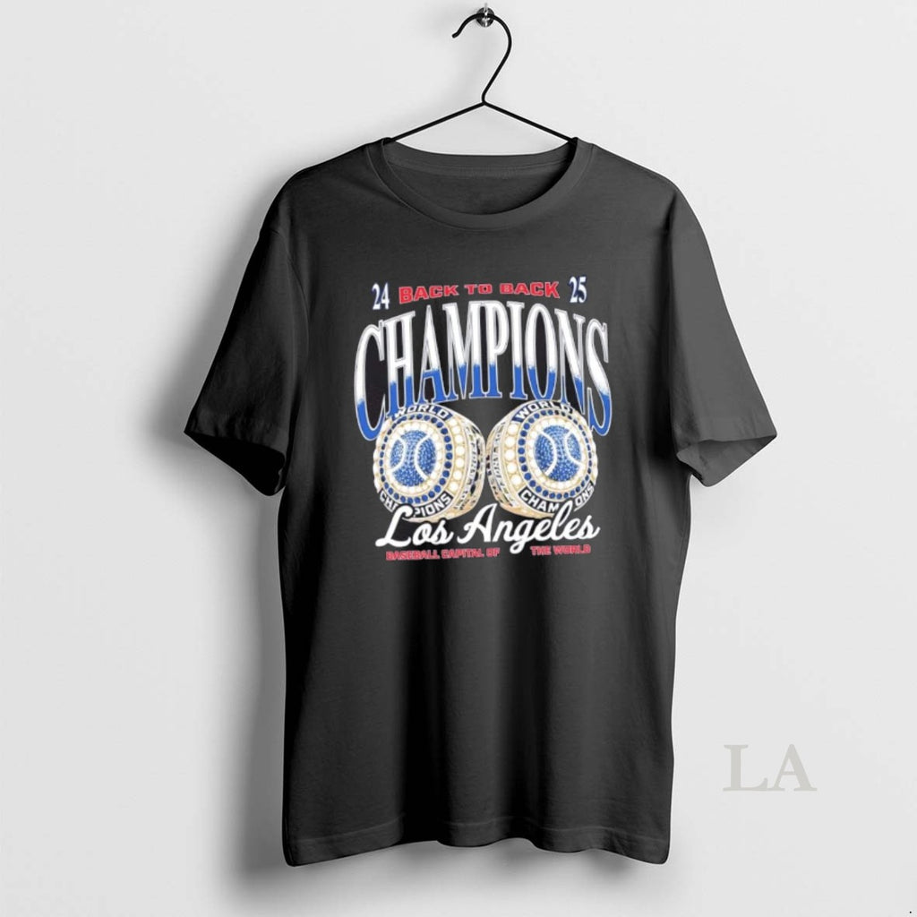 Original Los Angeles Baseball Capital Of The World Champions 24 25 Back To Back Rings