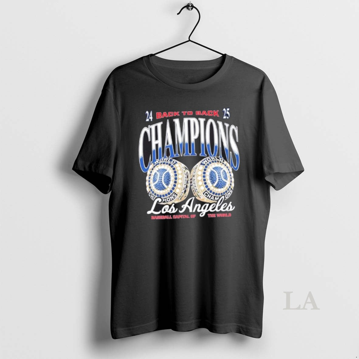 Original Los Angeles Baseball Capital Of The World Champions 24 25 Back To Back Rings