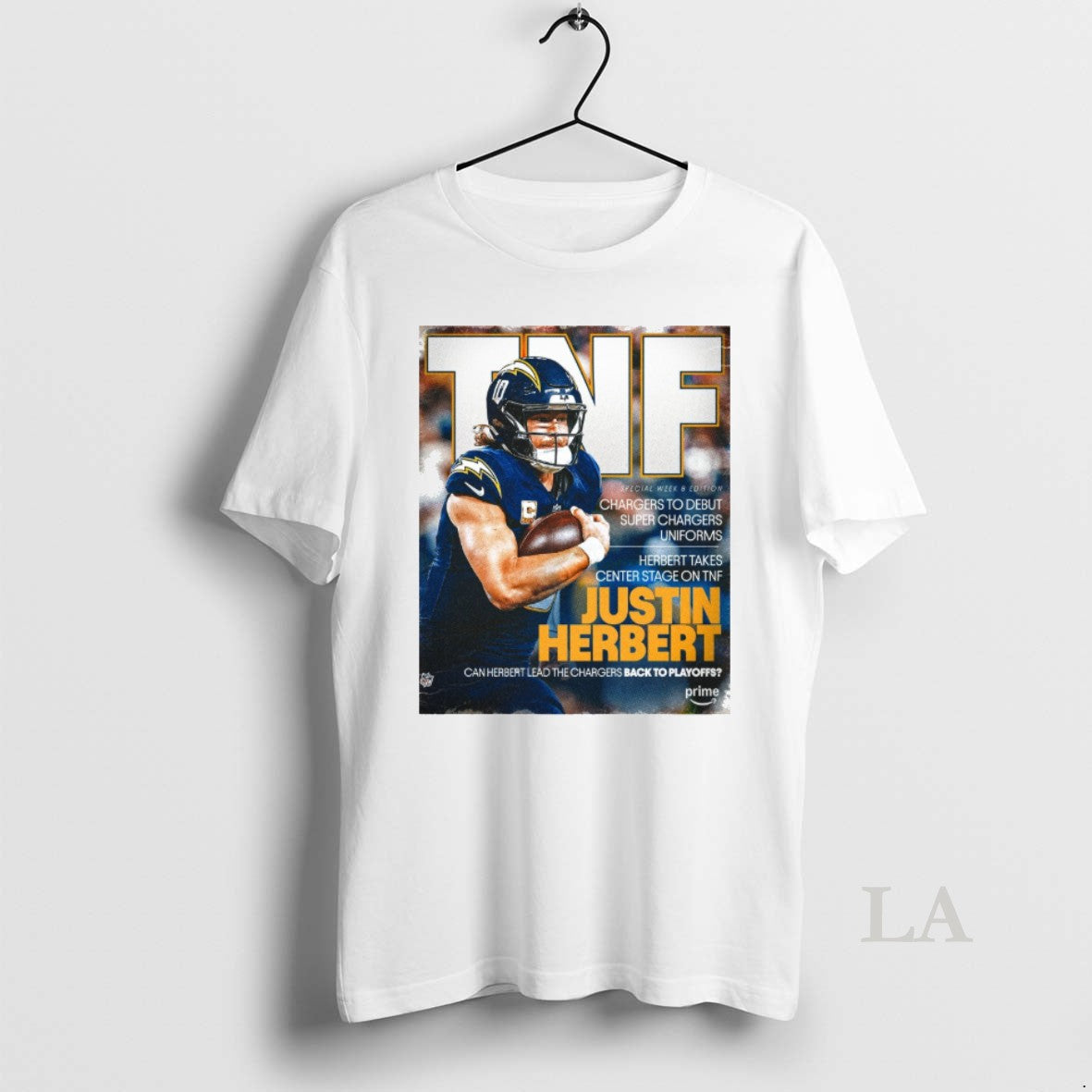 Original Los Angeles Chargers Justin Herbert Tnf Chargers To Debut Superchargers Uniforms
