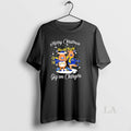 Original Los Angeles Chargers Football Blue Nosed Reindeer Merry Christmas Gig Em Chargers