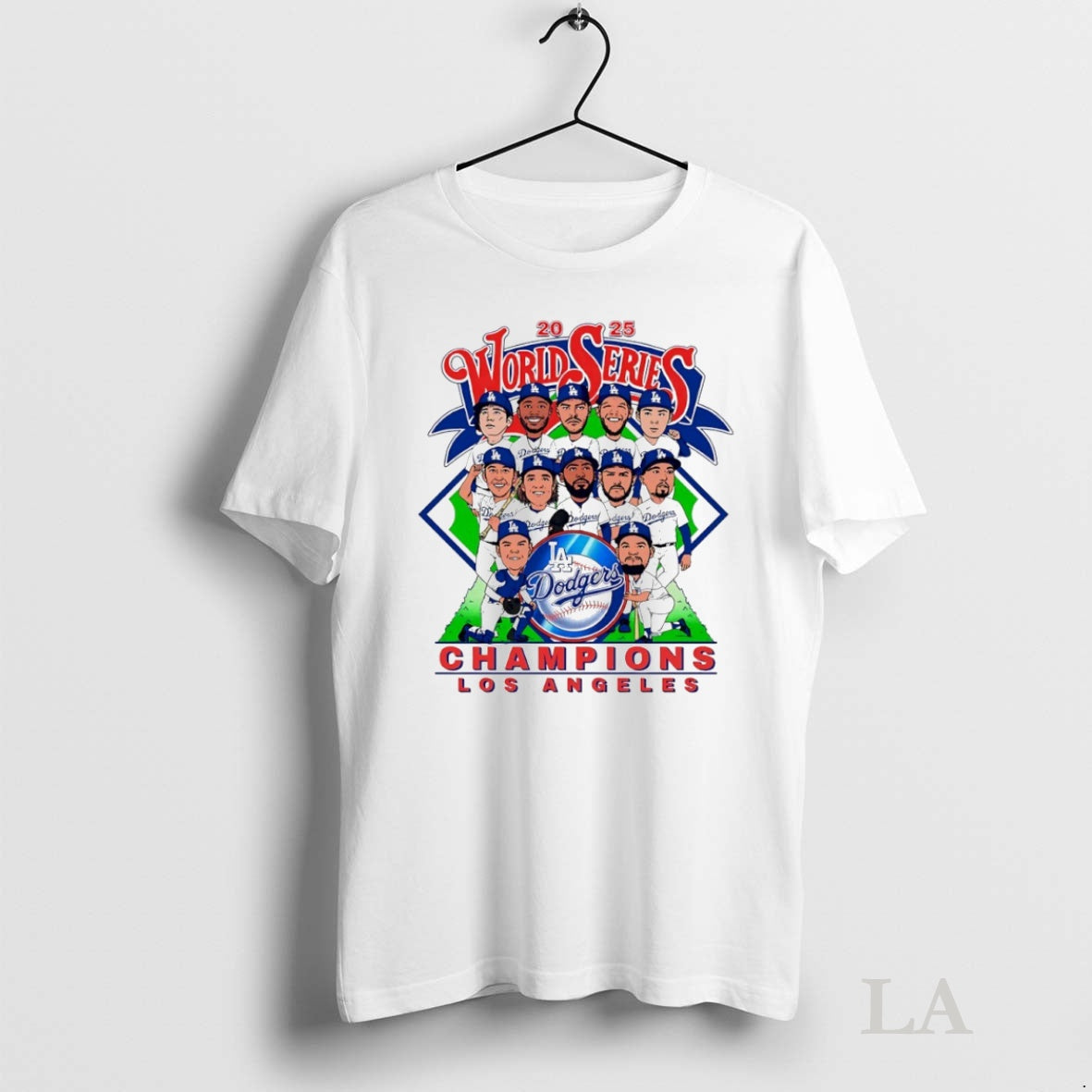 Original Los Angeles Dodgers 2025 World Series Champions Caricature Circle