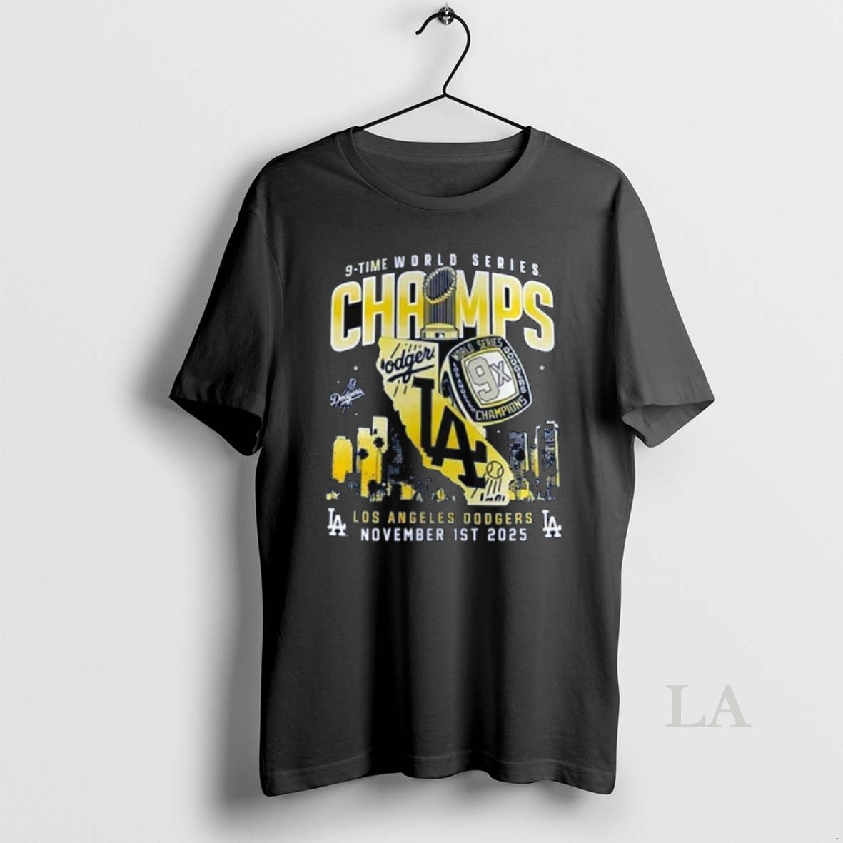 Original Los Angeles Dodgers 2025 Ws Champions 9x Long Sleve