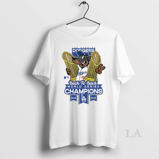 Original Los Angeles Dodgers 2025 Back To Back World Series Champions Mascot Trophy