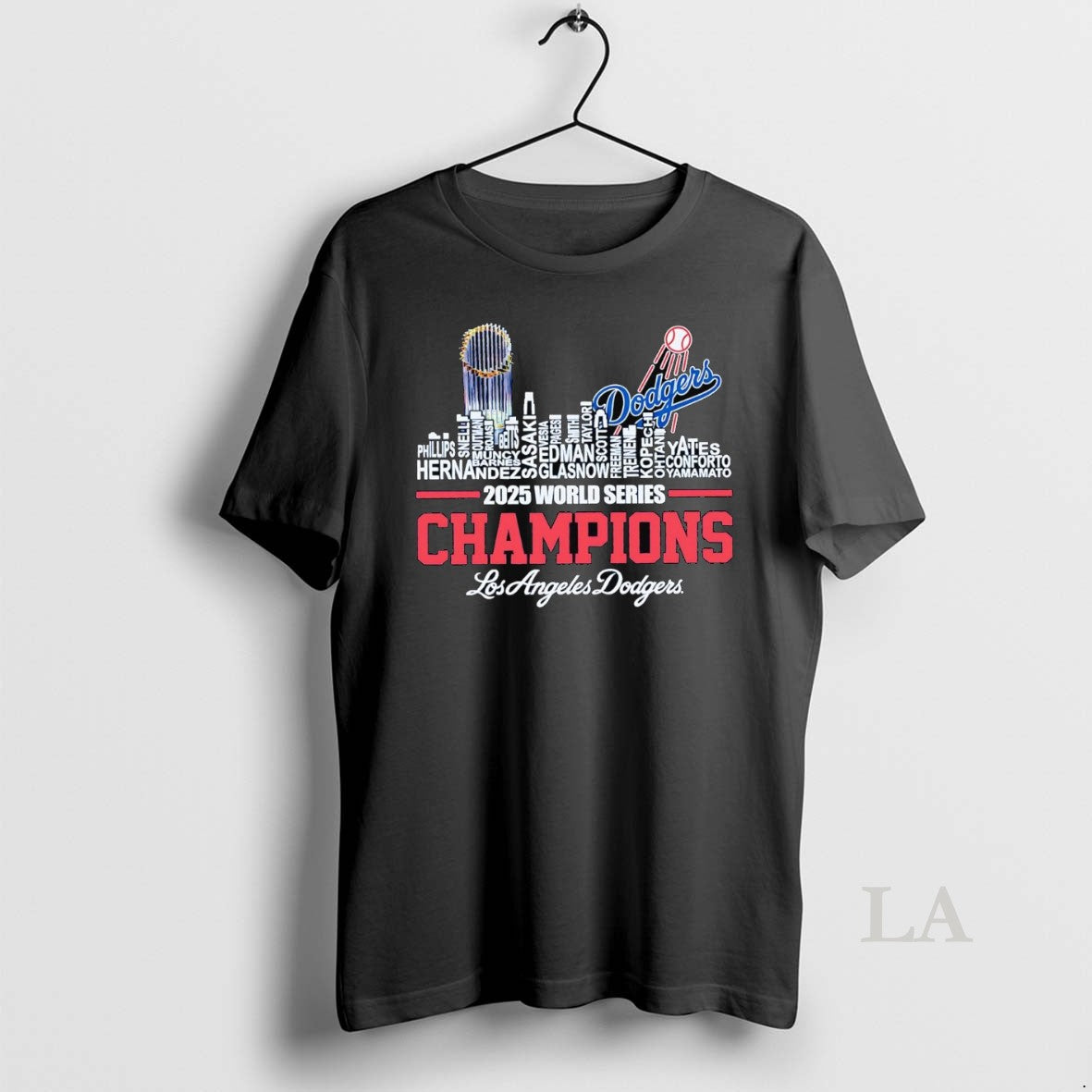 Original Los Angeles Dodgers 2025 World Series Champions Players Names Skyline