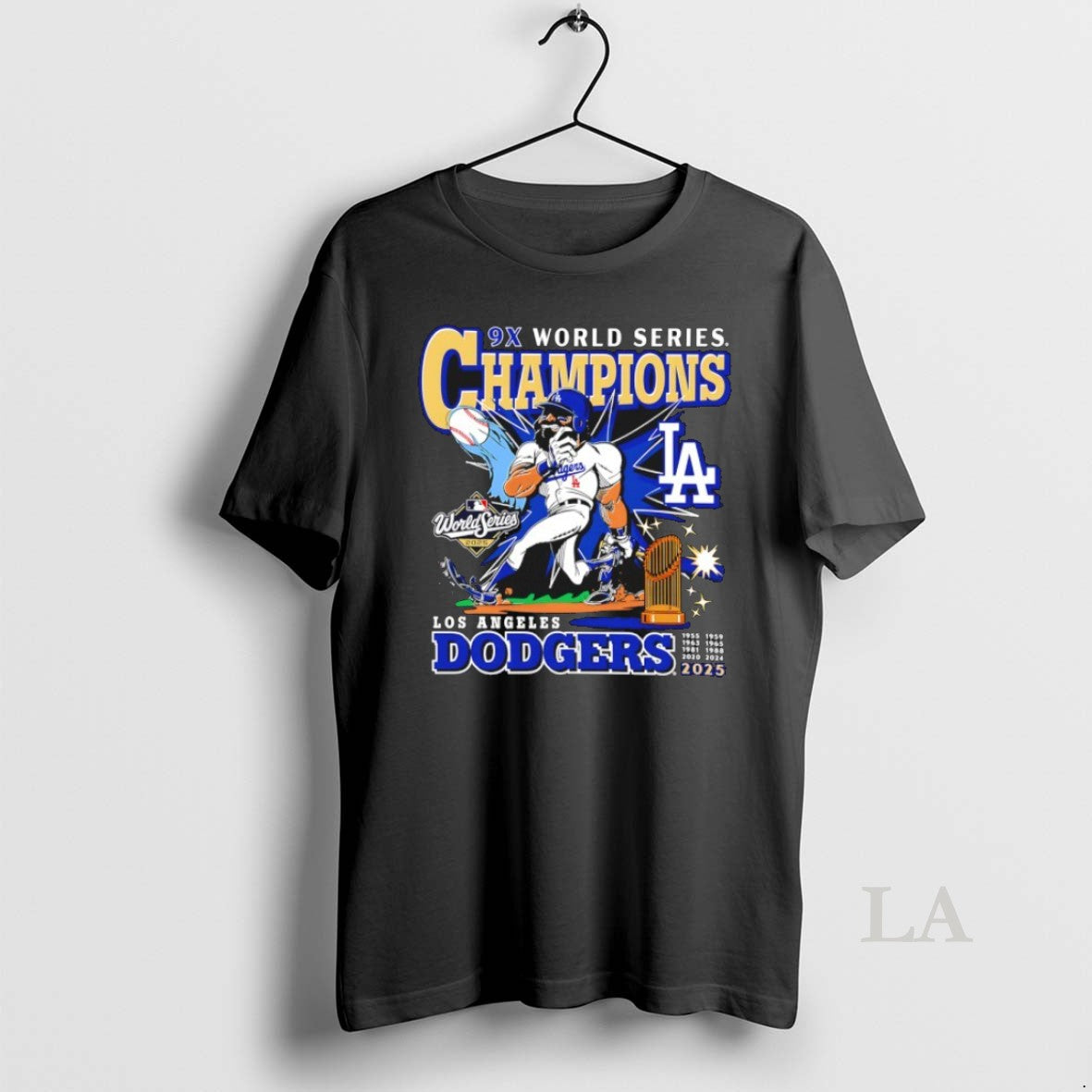 Original Los Angeles Dodgers 9x World Series Champions 2025 Player Cartoon