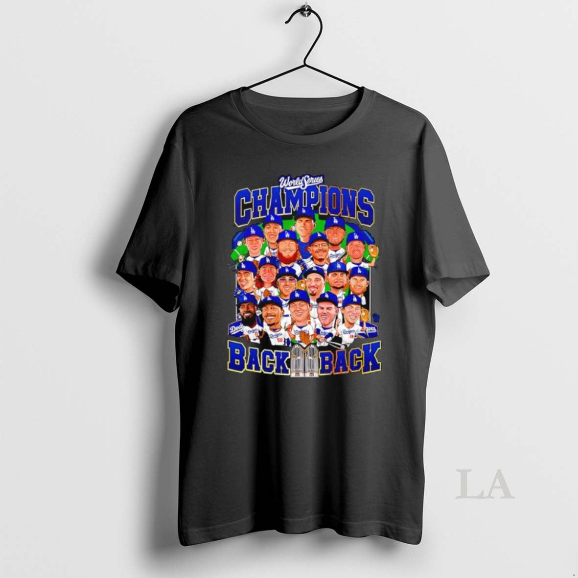Original Los Angeles Dodgers Back 2 Back Ws Champions Action Cartoon