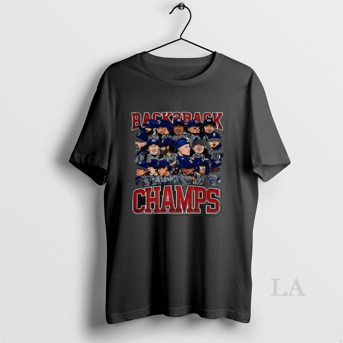 Original Los Angeles Dodgers Back To Back World Champs Caricatures