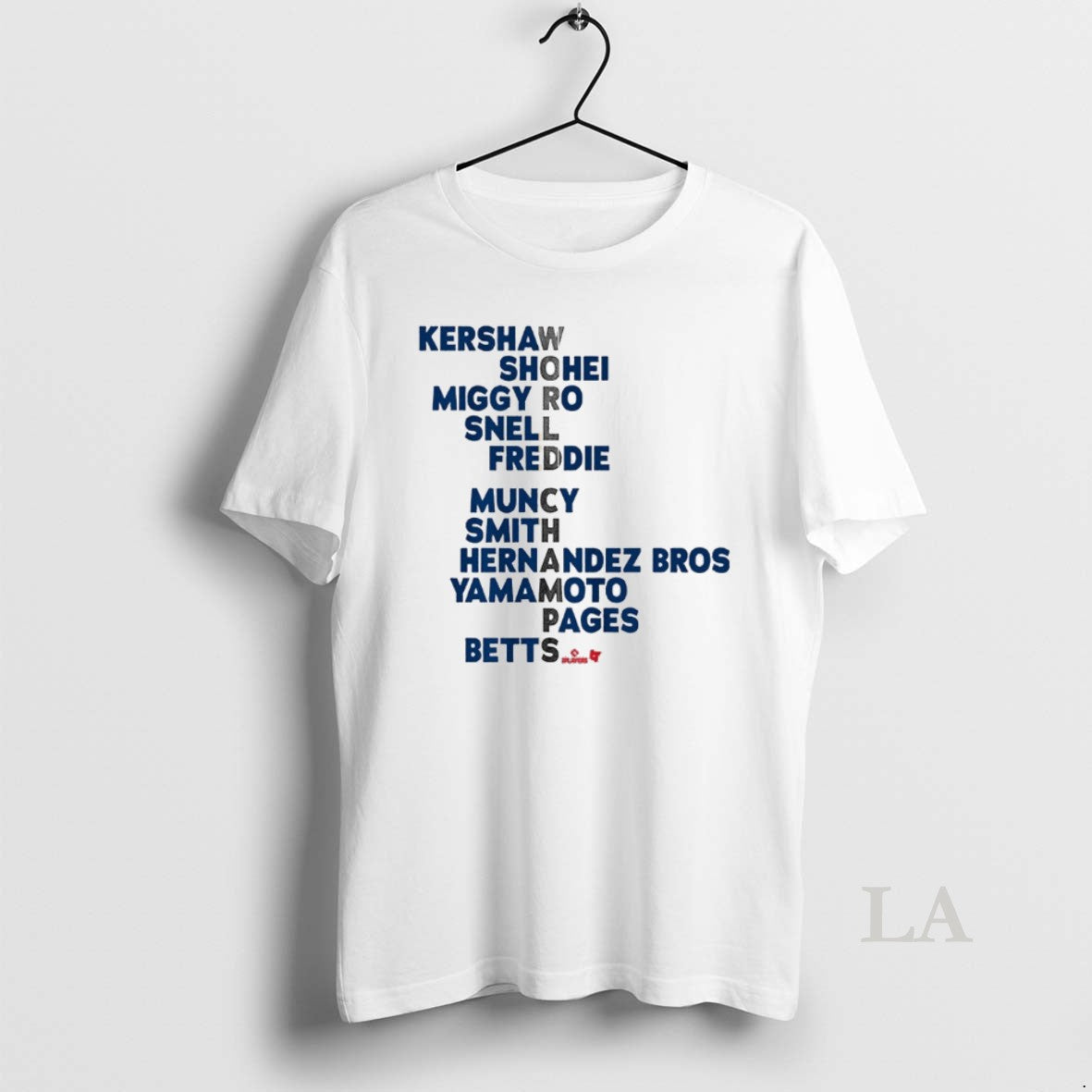 Original Los Angeles Dodgers Baseball 2025 World Champs Acrostic Kershaw Shohei Miggy Ro Snell Freddie