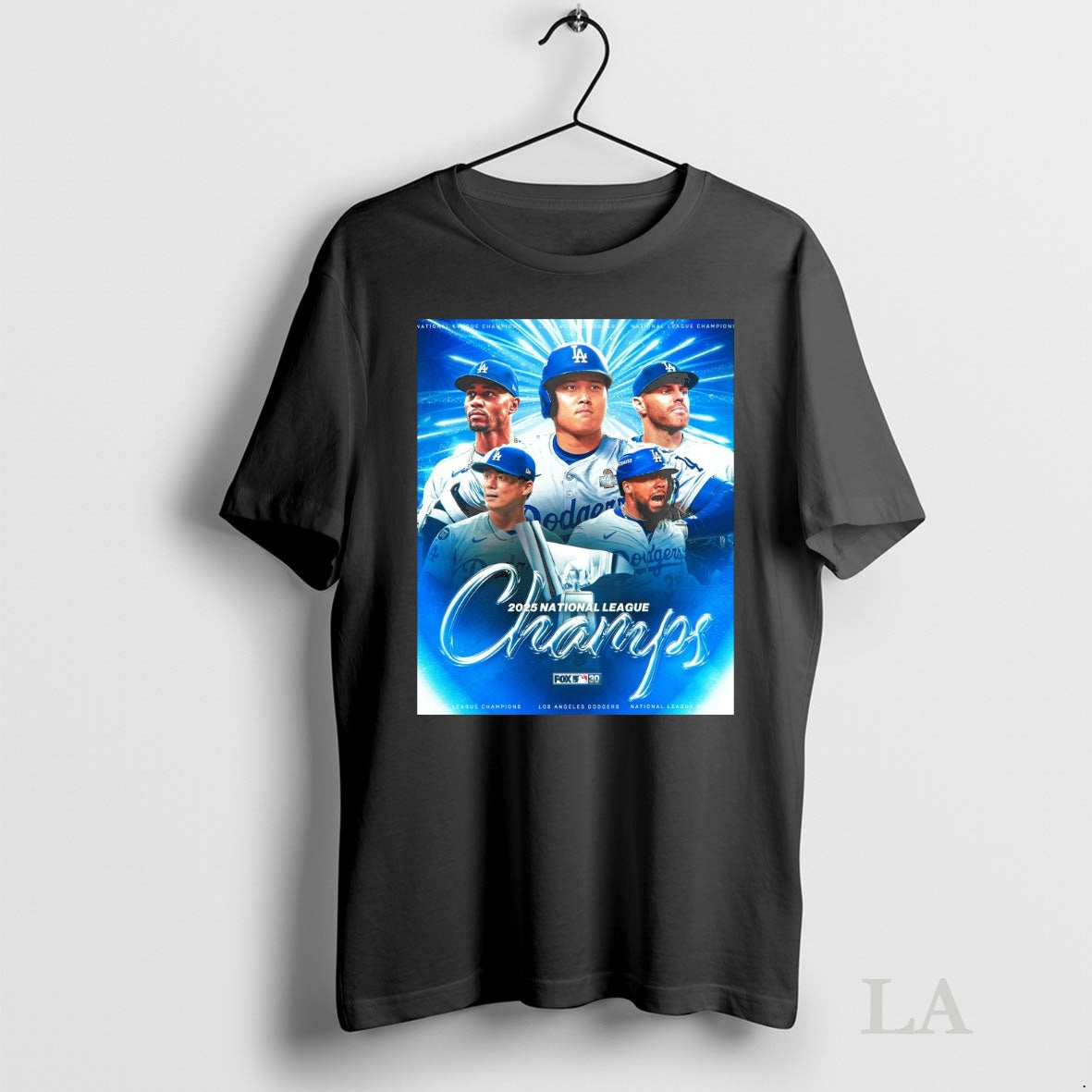 Original Los Angeles Dodgers Mlb 2025 Back To Back National League Champs Fox Tee Sweater