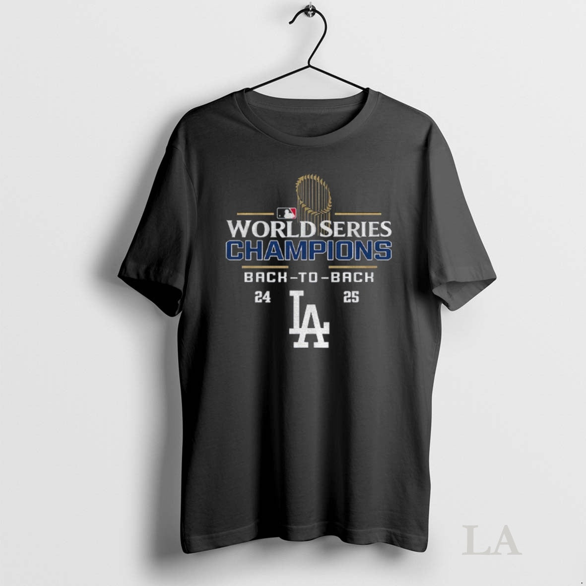 Original Los Angeles Dodgers Mlb Logo Baseball Back 2 Back World Series Champions 24 25