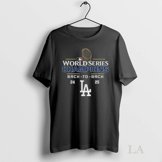 Original Los Angeles Dodgers Mlb Logo Baseball Back 2 Back World Series Champions 24 25