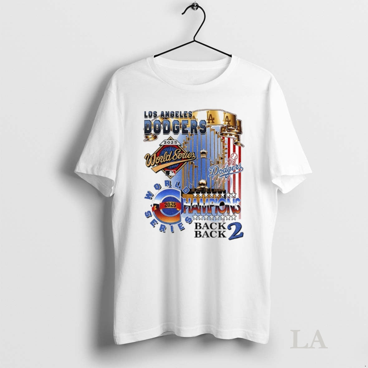 Original Los Angeles Dodgers Trophy World Series Back 2 Back Champions 2025