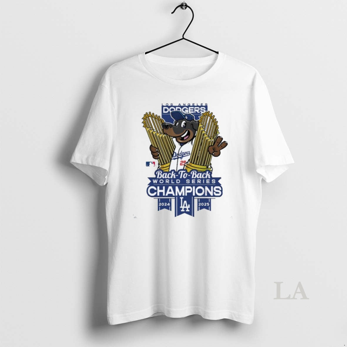 Original Los Angeles Dodgers Winner Mlb Back To Back Mascot Trophy Cup Hug World Series