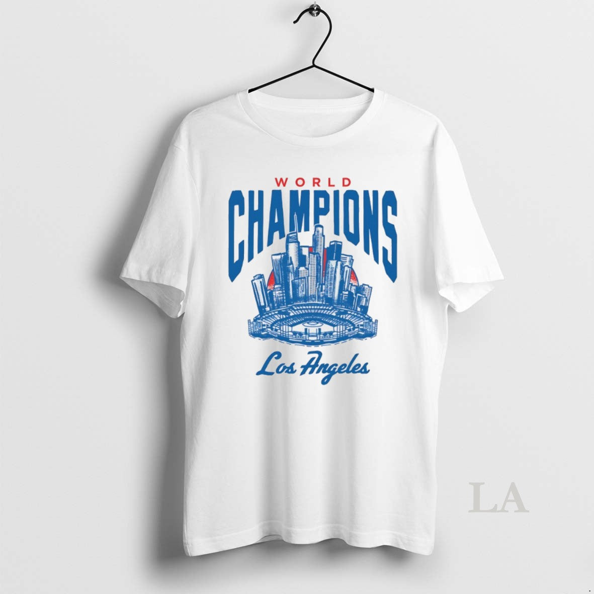 Original Los Angeles Dodgers World Champions Baseball Stadium Cityscape