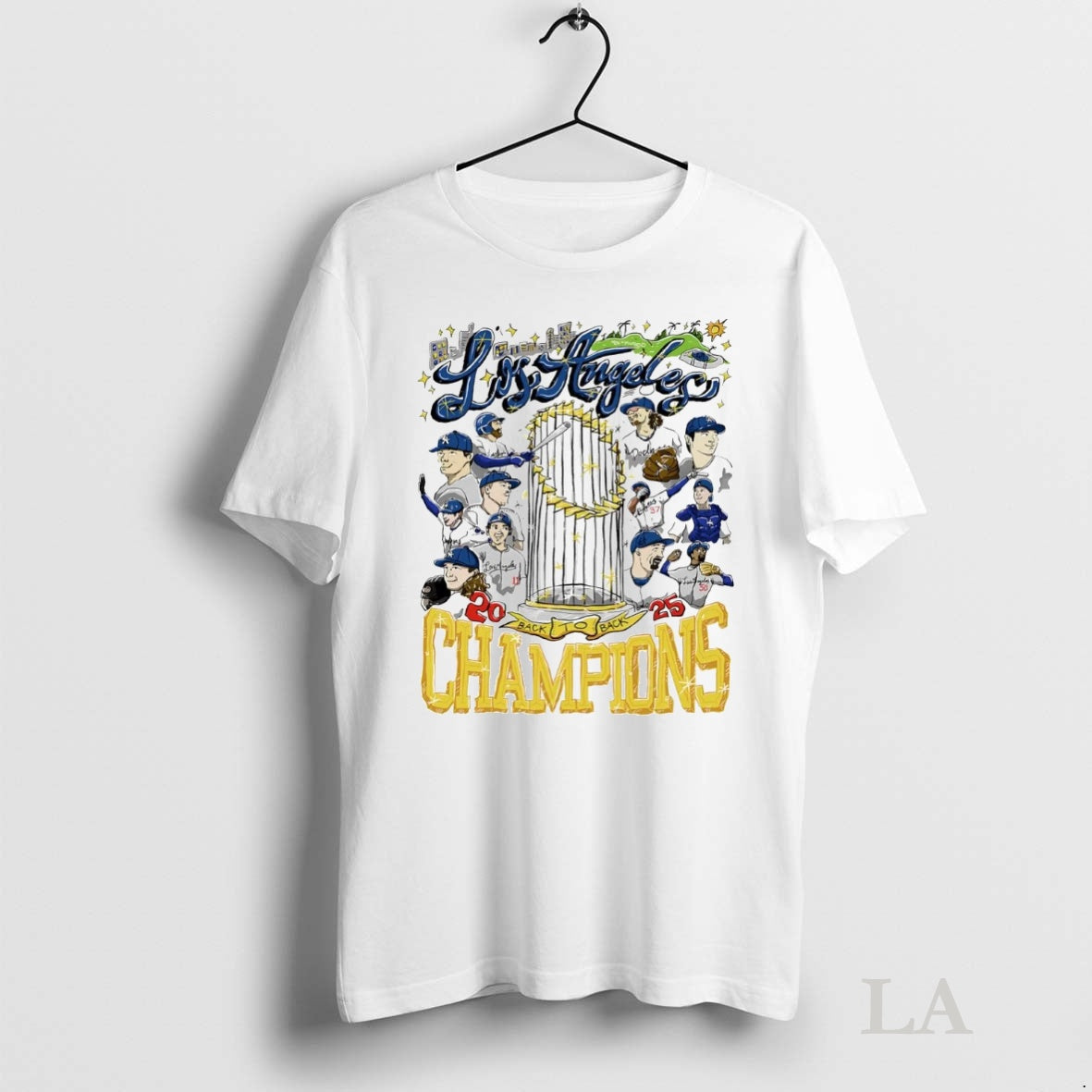Original Los Angeles Dodgers Back To Back Champions Trophy 2025