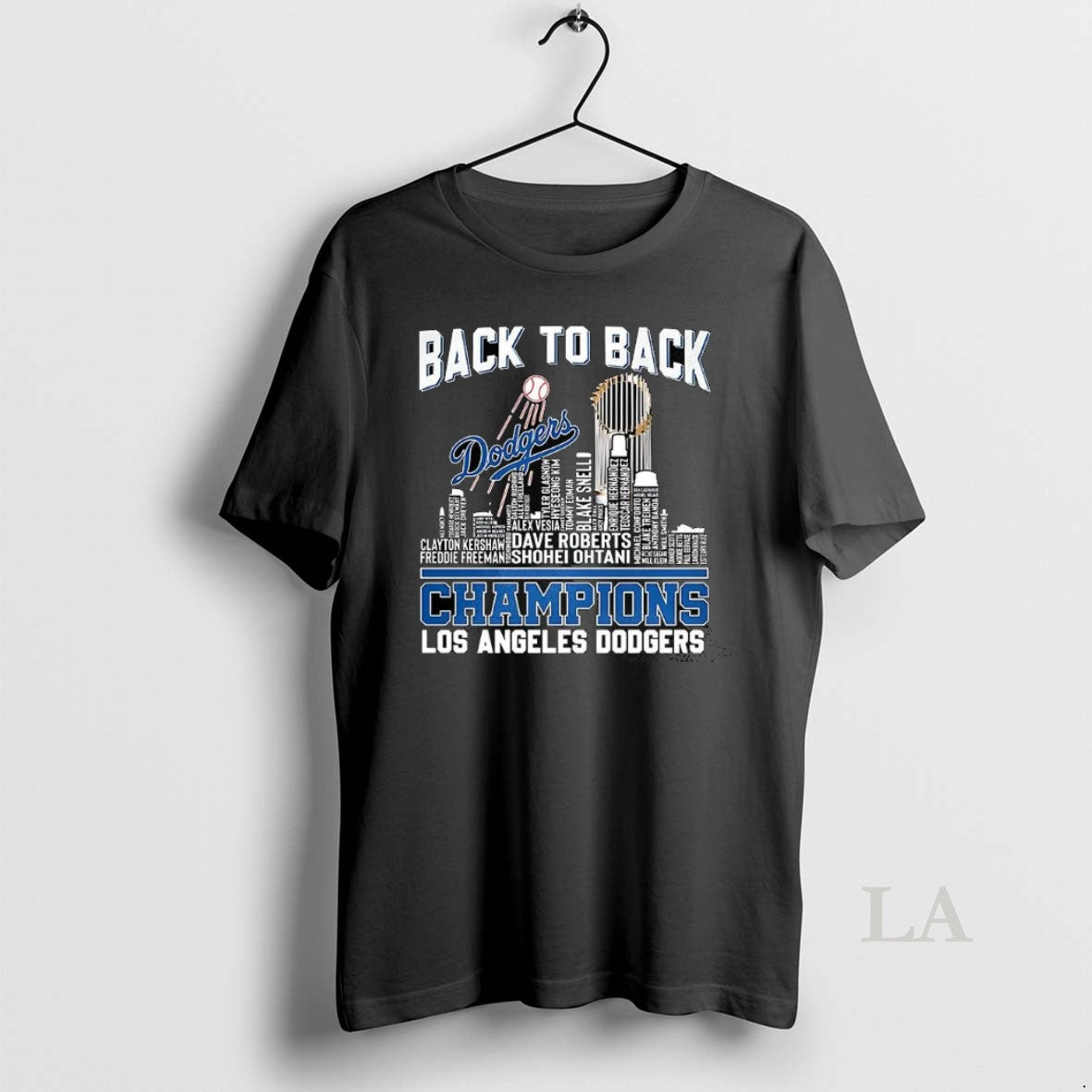 Original Los Angeles Dodgers Back To Back World Series Champions Name Player City Skyline