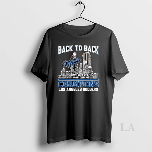 Original Los Angeles Dodgers Back To Back World Series Champions Name Player City Skyline