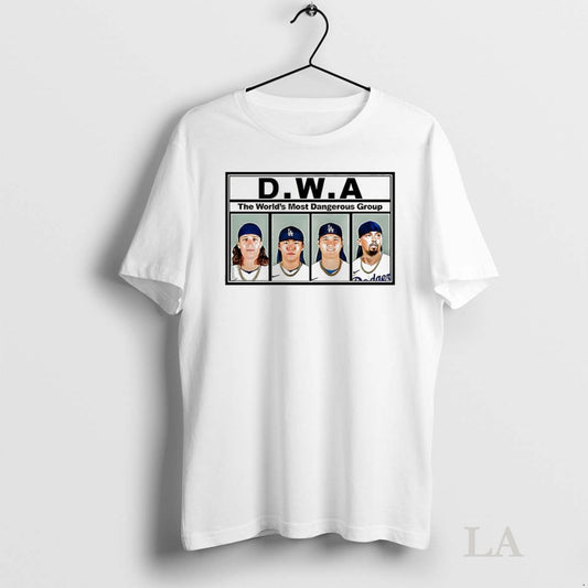 Original Los Angeles Dodgers Baseball Dwa The Worlds Most Dangerous Group Tee Sweater