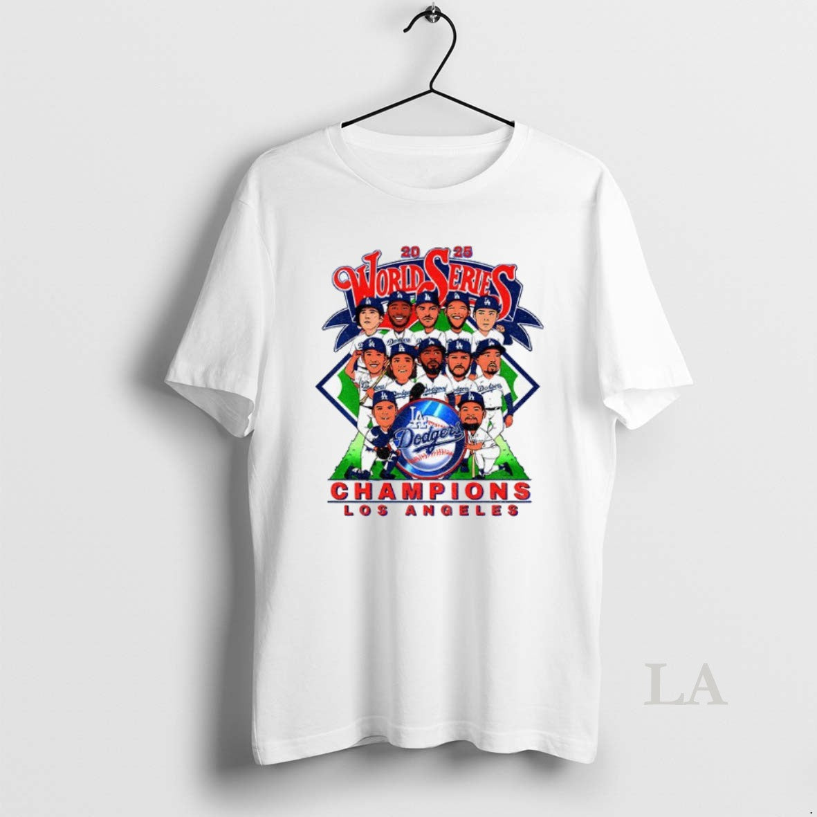 Original Los Angeles Dodgers Cartoon All Team World Series Champions 2025