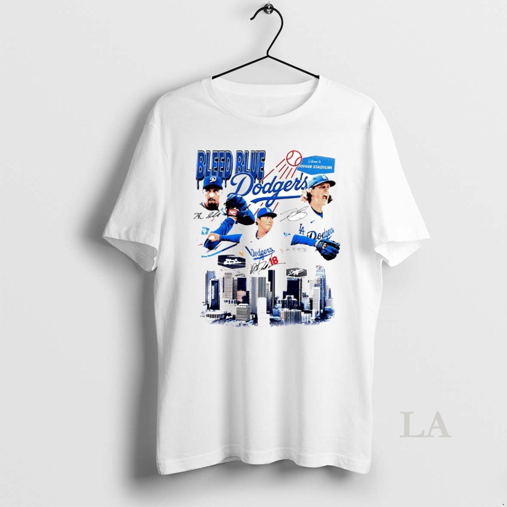 Original Los Angeles Dodgers Players Bleed Blue Stadium Signatures
