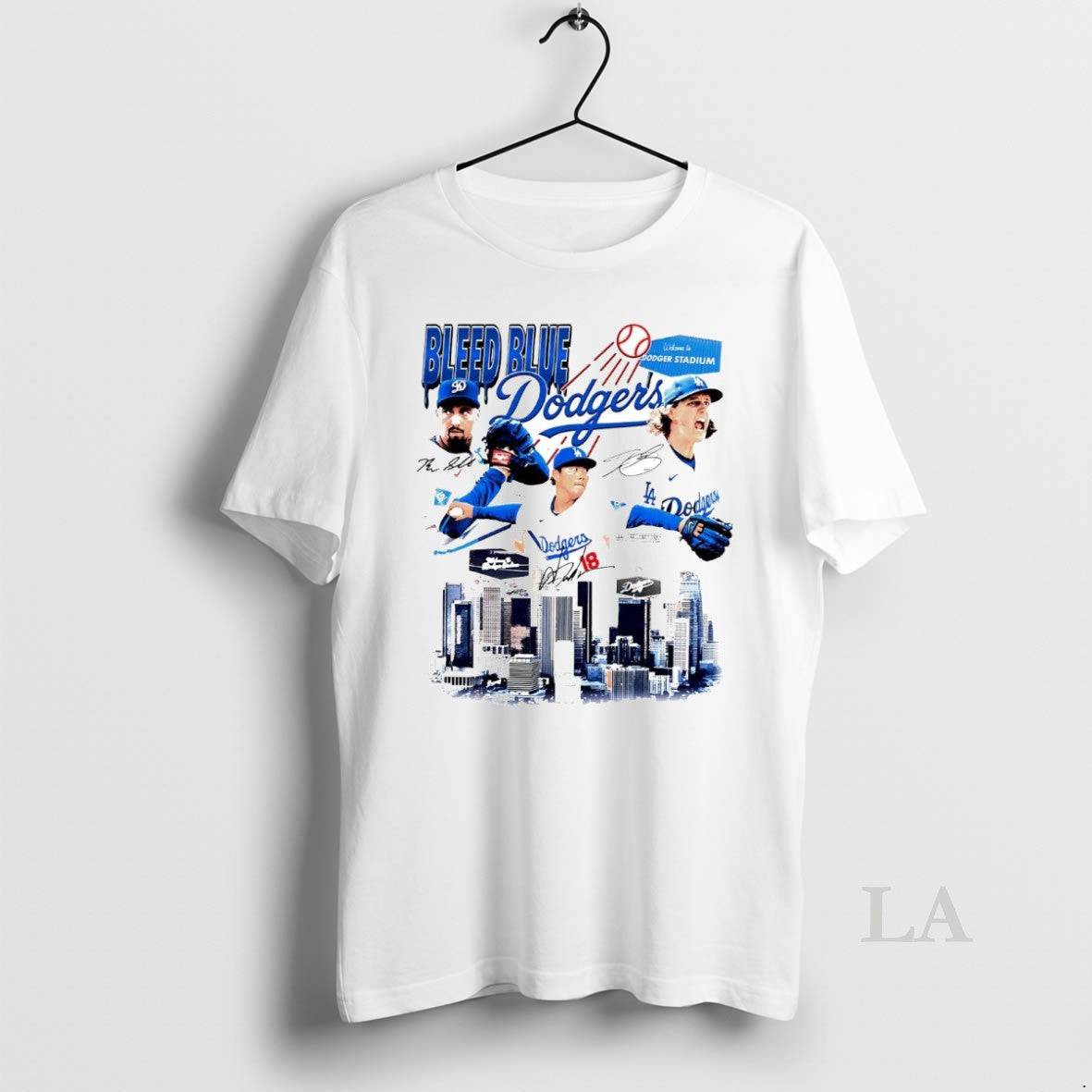Original Los Angeles Dodgers Players Bleed Blue Stadium Signatures