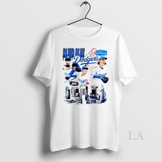 Original Los Angeles Dodgers Players Bleed Blue Stadium Signatures