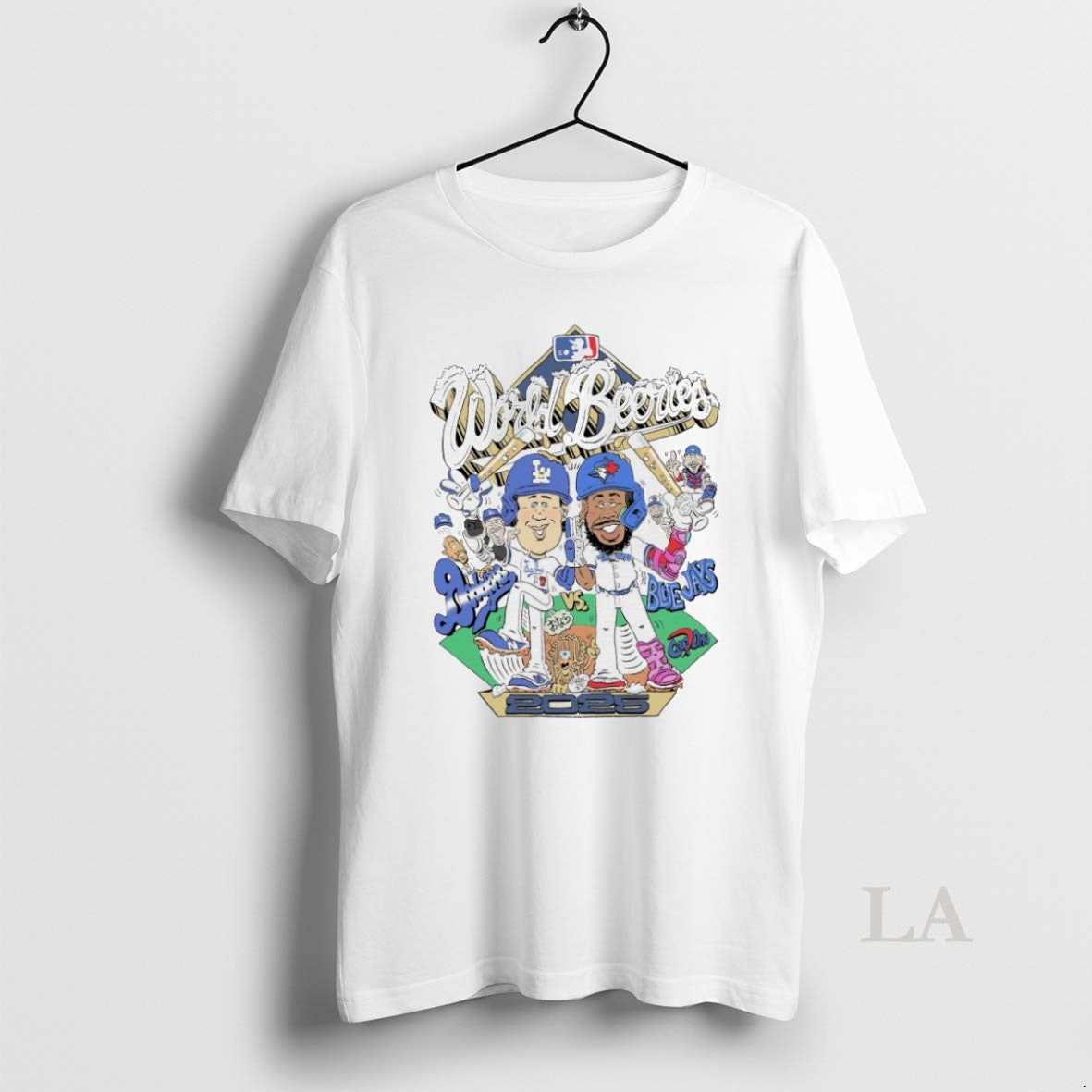 Original Los Angeles Dodgers Vs Toronto Blue Jays 2025 World Series Championships World Beeries Caricature