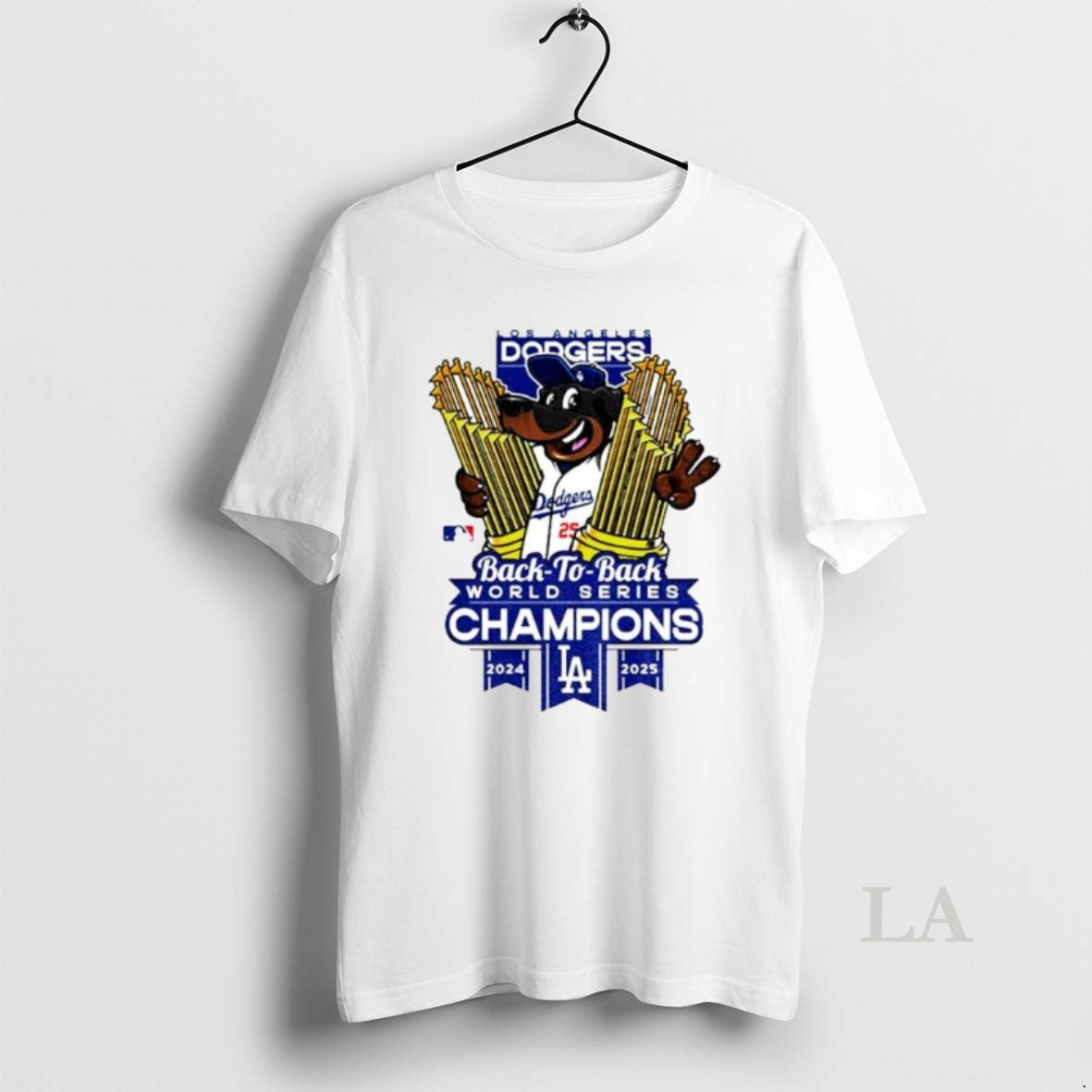 Original Los Angeles Dodgers World Champions Trophies Back To Back 2024 2025 Ornaments