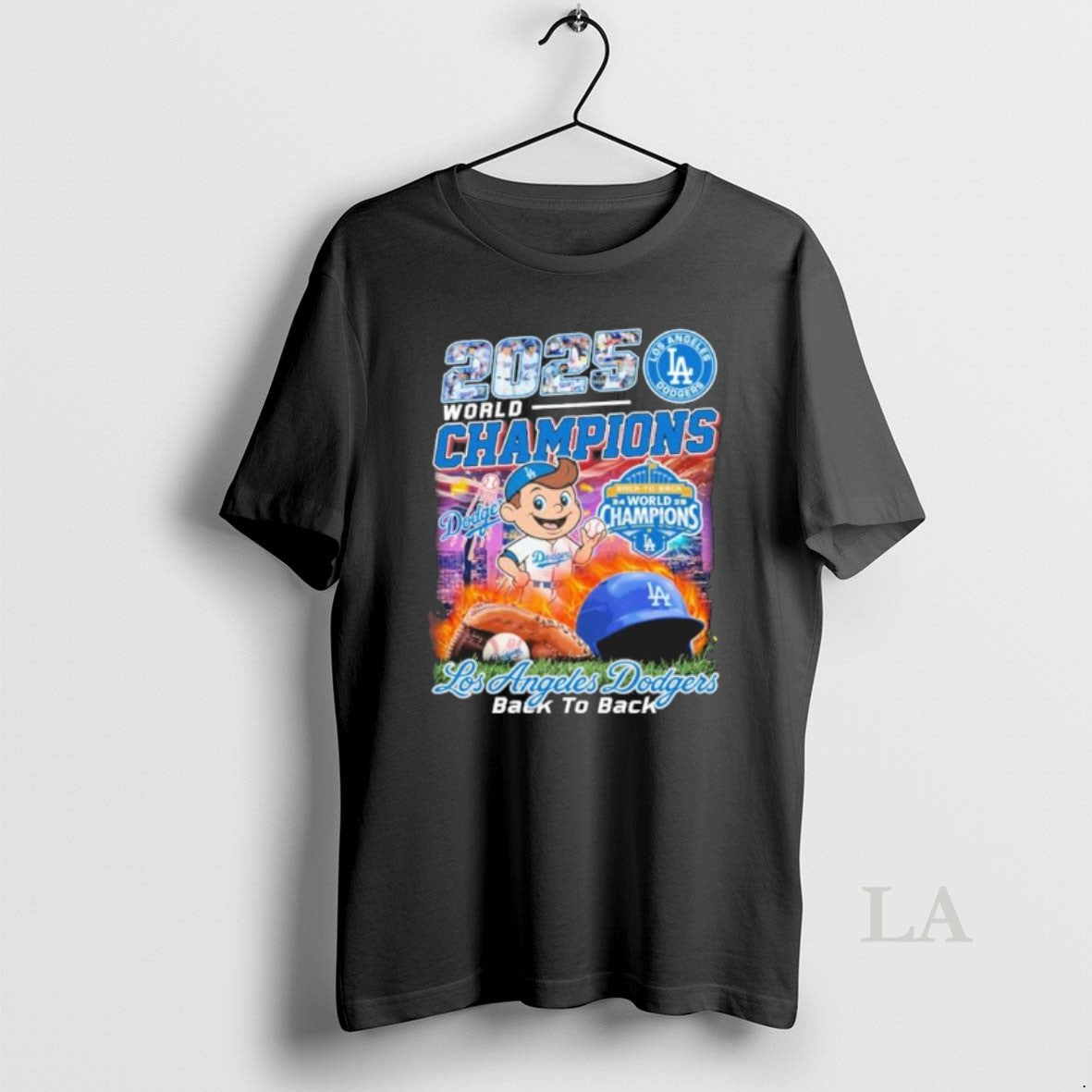 Original Los Angeles Ds World Champs Vintage Back 2 Back