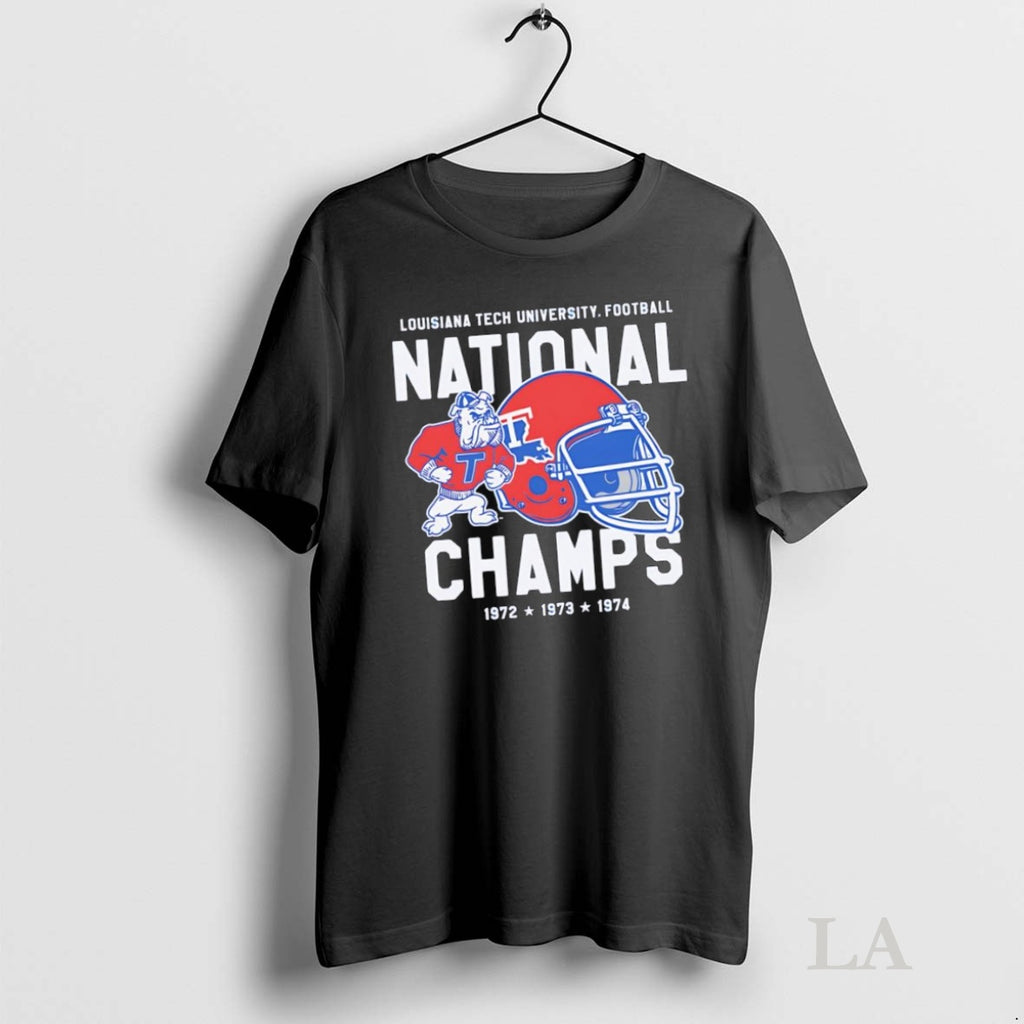 Original Louisiana Tech University Football Tech Bulldogs National Champions Mascot Logo