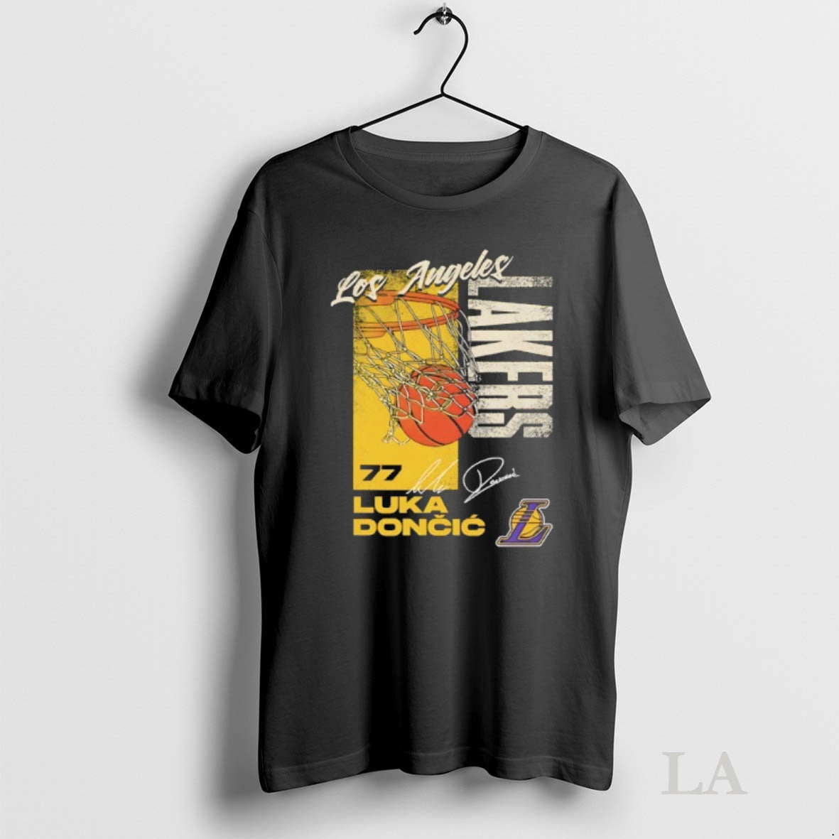 Original Luka Doncic 77 Los Angeles Lakers All Net Signature