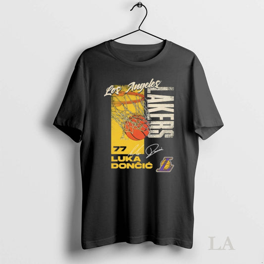 Original Luka Doncic 77 Los Angeles Lakers All Net Signature