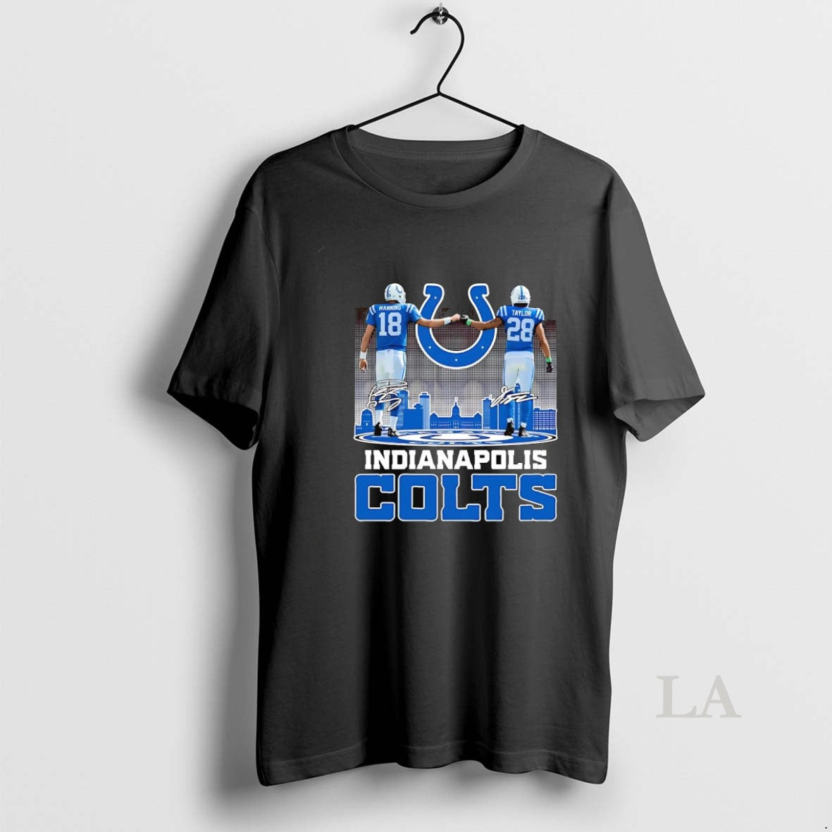 Original Manning And Taylor Fist Dump Indianapolis Colts Skyline