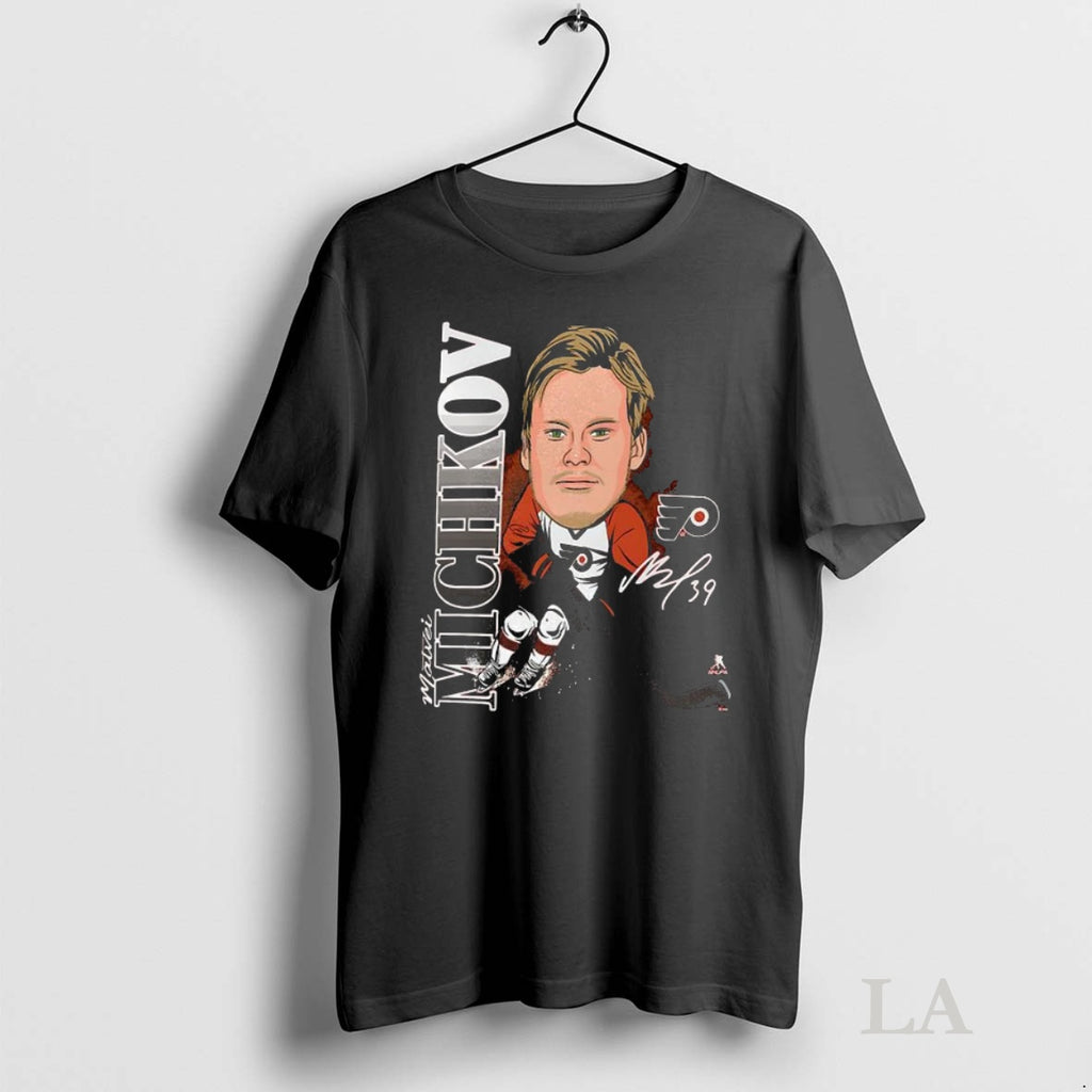 Original Matvei Michkov Philadelphia Flyers Caricature Player Nhl Signature
