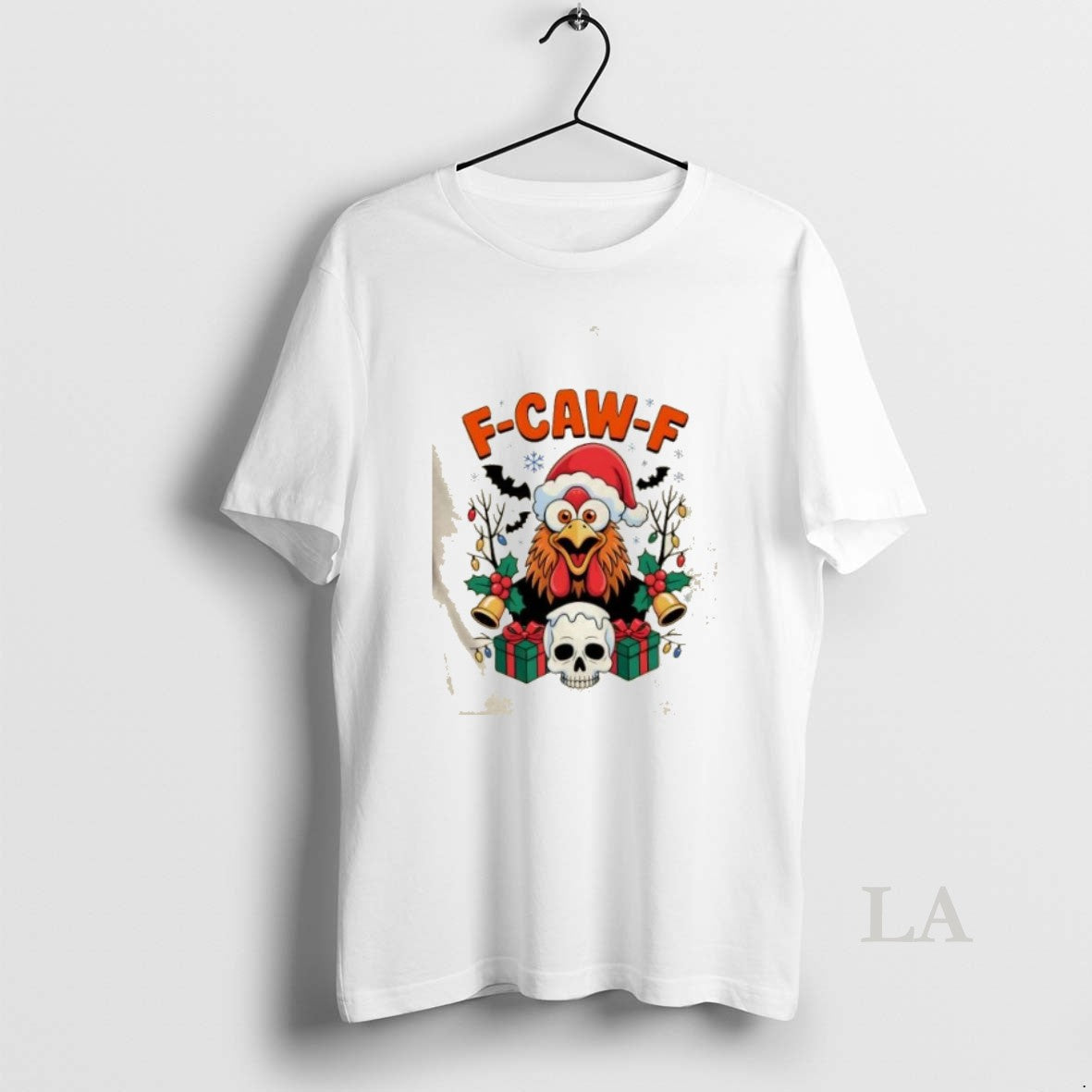 Original Merry Christmas F Caw F Chicken Spooky Skull