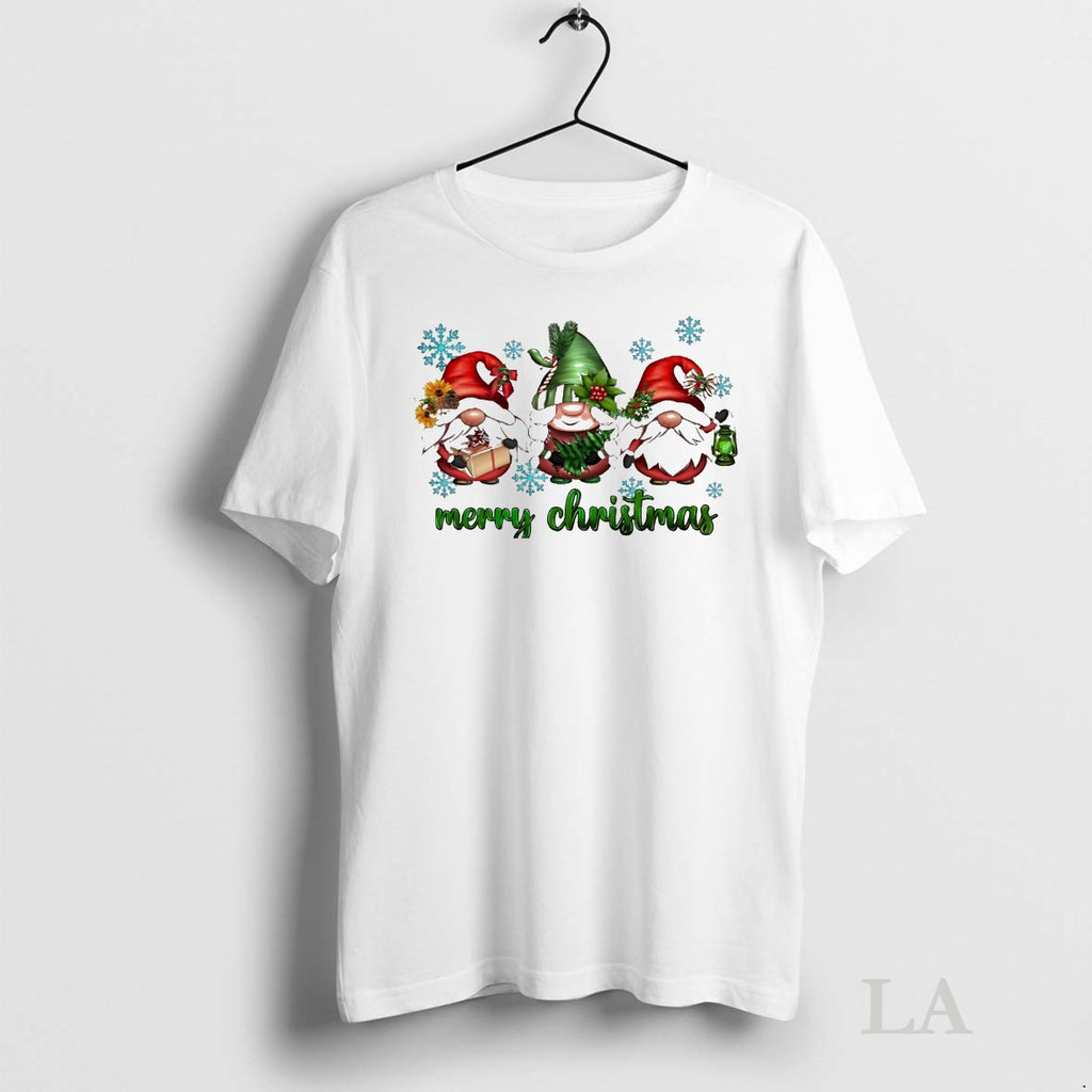 Original Merry Christmas Green And Red Gnomes Winter
